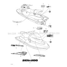 09- Decals pour Seadoo 1999 XP Limited, 5868 5869, 1999