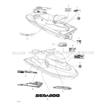 09- Decals pour Sea-Doo 1999 XP Limited, 5868 5869, 1999