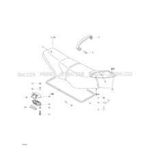 09- Seat And Engine Cover pour Sea-Doo 2000 GS, 5644 5827, 2000