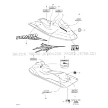 09- Decals pour Sea-Doo 2000 GS, 5644 5827, 2000