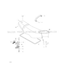 09- Seat And Engine Cover pour Seadoo 2000 GSX RFI, 5645 5654, 2000