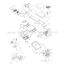 09- Front Storage Compartment pour Sea-Doo 2000 GSX RFI, 5645 5654, 2000