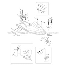 09- Body, Front View pour Seadoo 2000 GSX RFI, 5645 5654, 2000