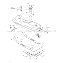 09- Body, Rear View pour Sea-Doo 2000 GSX RFI, 5645 5654, 2000