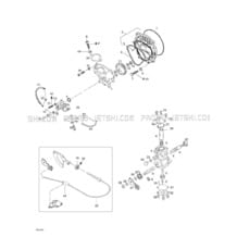 02- Oil Injection System, Oil Pump, Rotary Valve pour Sea-Doo 2000 GTI, 5647 5657, 2000
