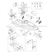09- Body, Front View pour Sea-Doo 2000 GTI, 5647 5657, 2000
