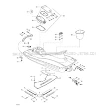 09- Body, Rear View pour Sea-Doo 2000 GTI, 5647 5657, 2000