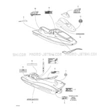 09- Decals pour Seadoo 2000 GTI, 5647 5657, 2000