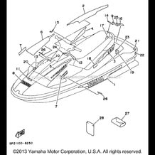 GRAPHIC - TOOL pour Yamaha 1996 WaveRunner WAVE RAIDER 760 - RA760U - 1996