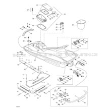 09- Body, Rear View pour Sea-Doo 2000 GTX RFI, 5648 5658 5515 5516, 2000