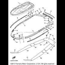 GUNWALE - MAT pour Yamaha 1996 WaveRunner WAVE RAIDER 760 (RA760U) 1996