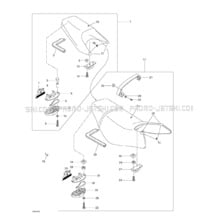 09- Seat Rear pour Seadoo 2000 GTX DI, 5649 5659, 2000