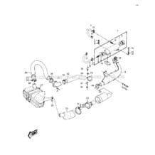 MUFFLER ('77-'78 A1/A1A/A2) pour Kawasaki 1977 JS440