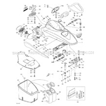 09- Front Storage Compartment pour Sea-Doo 2000 GTX DI, 5649 5659, 2000