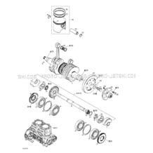 01- Crankshaft And Pistons pour Sea-Doo 2000 GTX, 5653 5669 5544 5545, 2000