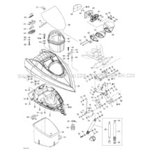 09- Front Storage Compartment pour Seadoo 2000 RX DI, 5646 5656, 2000