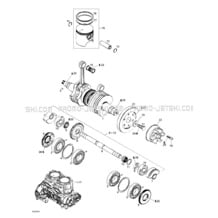 01- Crankshaft And Pistons pour Seadoo 2000 XP, 5651 5655, 2000