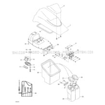 09- Front Storage Compartment pour Sea-Doo 2001 GS, 5518 5519, 2001