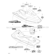 09- Decals pour Sea-Doo 2001 GS, 5518 5519, 2001