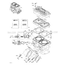 01- Cylinder, Exhaust Manifold pour Seadoo 2001 GSX RFI, 5549, 2001