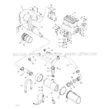 01- Engine Support And Muffler pour Seadoo 2001 GTI, 5552, 2001