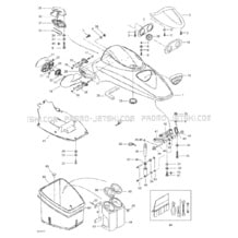 09- Front Storage Compartment pour Seadoo 2001 GTI, 5552, 2001