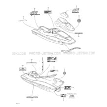 09- Decals pour Sea-Doo 2001 GTI, 5552, 2001