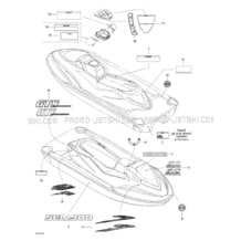 09- Decals pour Sea-Doo 2001 GTS, 5520 5521, 2001