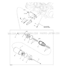 04- Starter pour Seadoo 2001 GTX DI, 5528 5529 5540 5541, 2001