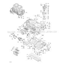 01- Crankcase pour Sea-Doo 2001 RX DI, 5534 5535 5536 5537, 2001