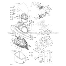 09- Front Storage Compartment pour Seadoo 2001 RX DI, 5534 5535 5536 5537, 2001