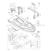 09- Body, Front View pour Seadoo 2001 RX DI, 5534 5535 5536 5537, 2001