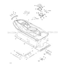 09- Body, Rear View pour Sea-Doo 2001 RX DI, 5534 5535 5536 5537, 2001