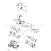 01- Crankshaft And Pistons pour Sea-Doo 2001 RX, 5532 5533 5542 5543, 2001