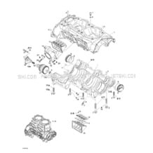 01- Crankcase, Reed Valve pour Sea-Doo 2001 XP, 5530 5531, 2001