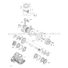 01- Crankshaft And Pistons pour Sea-Doo 2001 XP, 5530 5531, 2001