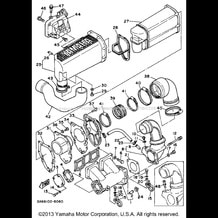 EXHAUST 1 pour Yamaha 1996 WaveRunner WAVE RUNNER III 650 (WRA650U) 1996