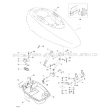 09- Engine Cover pour Sea-Doo 2001 XP, 5530 5531, 2001