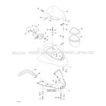 09- Front Storage Compartment pour Seadoo 2001 XP, 5530 5531, 2001