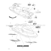 09- Decals pour Seadoo 2001 XP, 5530 5531, 2001