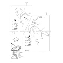 09- Seat pour Seadoo 2002 GTI LE, 5560 5561 6117, 2002