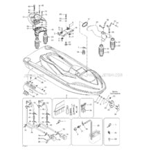 09- Body, Front View pour Sea-Doo 2002 GTI LE, 5560 5561 6117, 2002