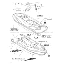 09- Decals pour Sea-Doo 2002 GTI LE, 5560 5561 6117, 2002