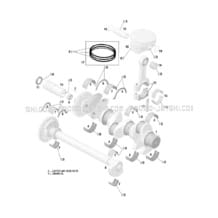 01- Crankshaft, Pistons And Balance Shaft pour Seadoo 2002 GTX 4-TEC, 5573 5574 5593 5594, 2002