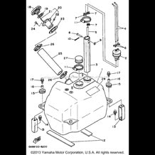 FUEL TANK pour Yamaha 1996 WaveRunner WAVE RUNNER III - WRA650U - 1996