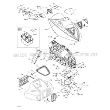 09- Front Storage Compartment pour Sea-Doo 2002 GTX 4-TEC, 5573 5574 5593 5594, 2002