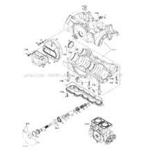 01- Crankcase And Rotary Valve pour Sea-Doo 2002 GTX RFI, 5566 5565, 2002