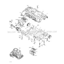 01- Crankcase, Reed Valve pour Sea-Doo 2002 GTX, 5587 5588, 2002