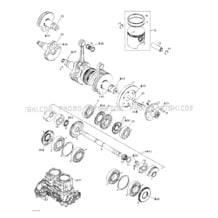 01- Crankshaft And Pistons pour Sea-Doo 2002 GTX, 5587 5588, 2002