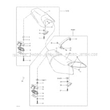 09- Seat Rear And Front pour Seadoo 2002 LRV DI, 5460, 2002